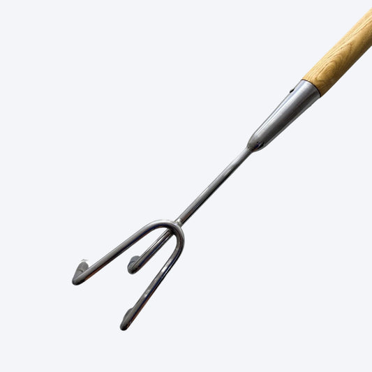 OMNI™ ASH HANDLED - STAINLESS STEEL CULTIVATOR LONG ASH HANDLE - SSWCL