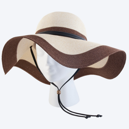 SLOGGERS™ - COFFEE CREAM WOMENS BRAIDED FLOPPY HAT - 442CC