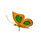 RUSTIC COLOURFUL BUTTERFLY GARDEN STAKE (12 PER SET - 4 OF EACH COLOUR) - SA41