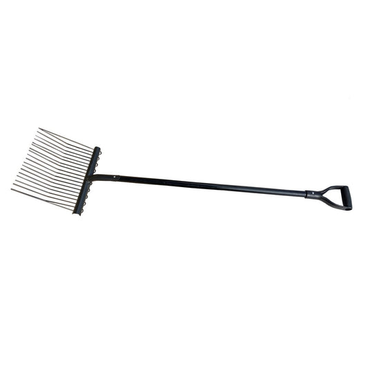 VIKING TRADE MANURE RAKE 18 TYNE STEEL - VTF80075