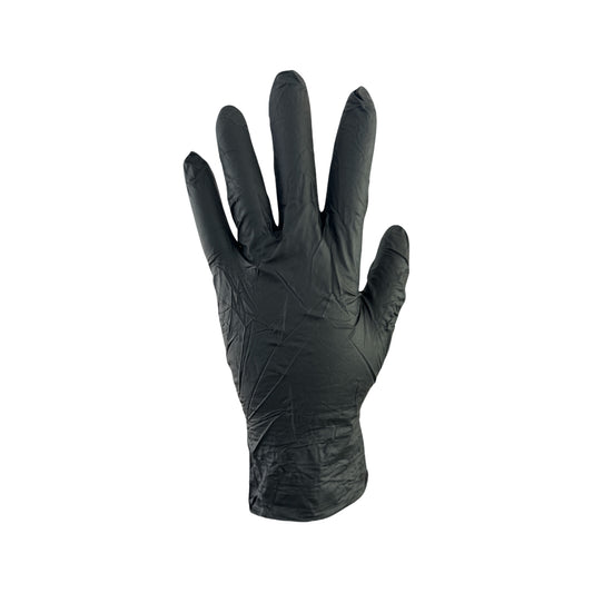 OMNI BLACK NITRILE GLOVES LARGE 10 DISPOSABLES