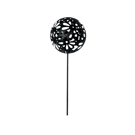 BLACK FLORAL SPHERE - SMALL (12 Per Set) - SA48
