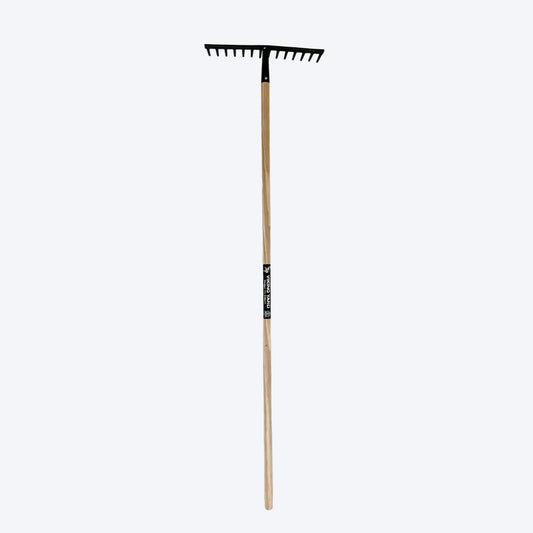 VIKING YARD™ - CONCRETE RAKE 14 TYNE NON BRACED  -  NZ PINE HANDLE - VT70075C