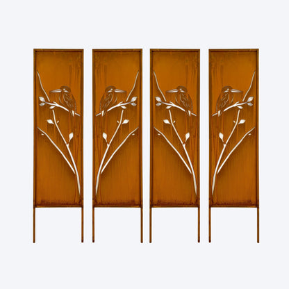 OMNI™ RUSTIC GARDEN SCREEN - KINGFISHER  SET OF 4 - SA20