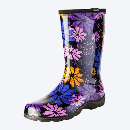 SLOGGERS™ -  FLOWER POWER - WOMENS RAIN & GARDEN BOOTS