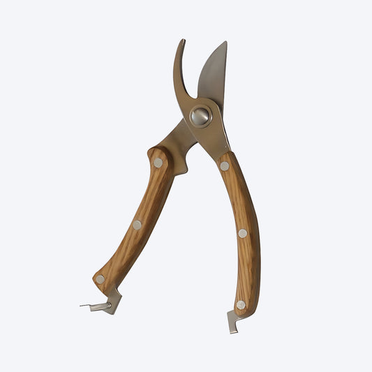 STAINLESS STEEL SECATEUR WITH ASH HANDLE. 7 1/2 - SSWS