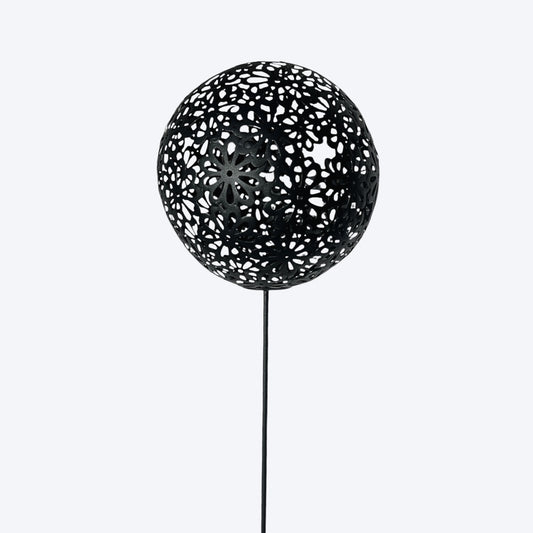 BLACK FLORAL SPHERE - LARGE (4 Per Set) - SA47
