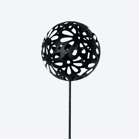BLACK FLORAL SPHERE - SMALL (12 Per Set) - SA48
