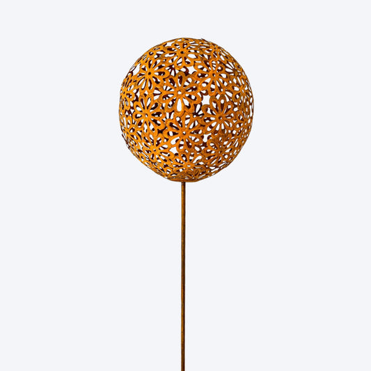 RUSTIC FLORAL SPHERE WITH STAKE - LARGE (4 PER SET) - SA28