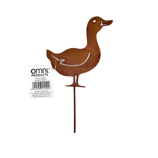 RUSTIC DUCK GARDEN STAKE  (12 PER SET - 4 EACH OF 3 DESIGNS) - SA24