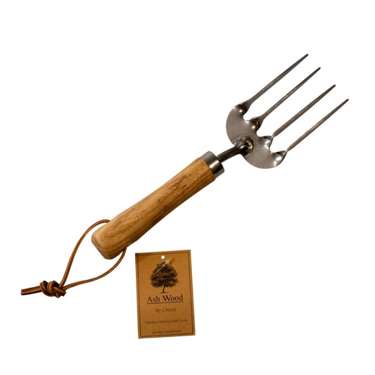 STAINLESS STEEL GARDEN FORK WITH ASH HANDLE. - SSWF