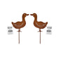 RUSTIC DUCK GARDEN STAKE  (12 PER SET - 4 EACH OF 3 DESIGNS) - SA24
