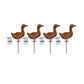 RUSTIC DUCK GARDEN STAKE  (12 PER SET - 4 EACH OF 3 DESIGNS) - SA24