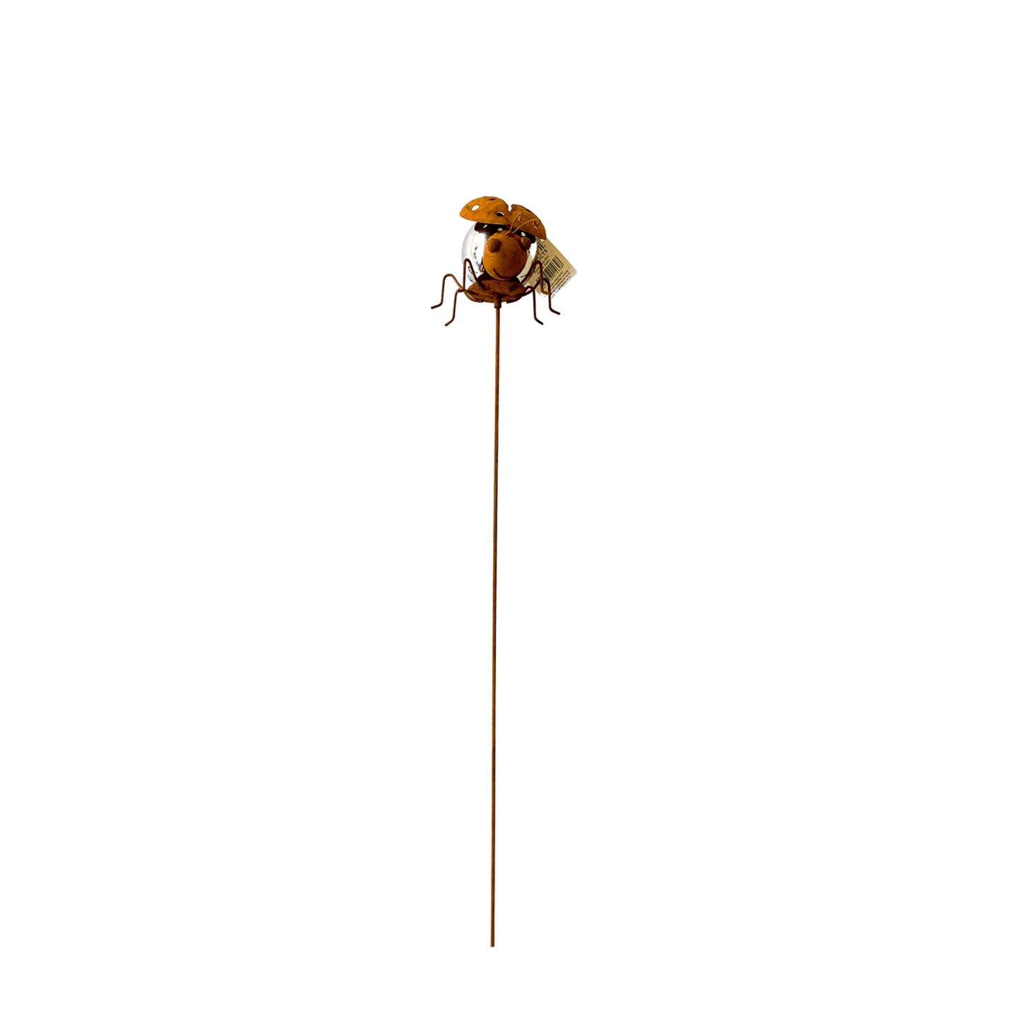 RUSTIC LADY BIRD GARDEN STAKE - CHROME BODY  (6 PER SET) - SA37